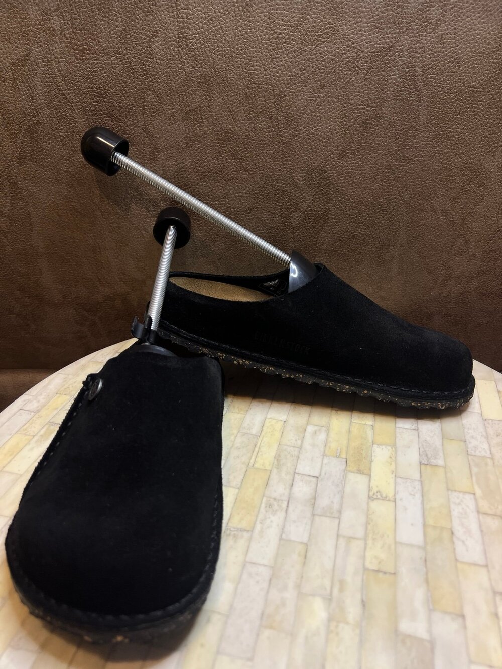 Birkenstock Zermatt Suede Clog in Black